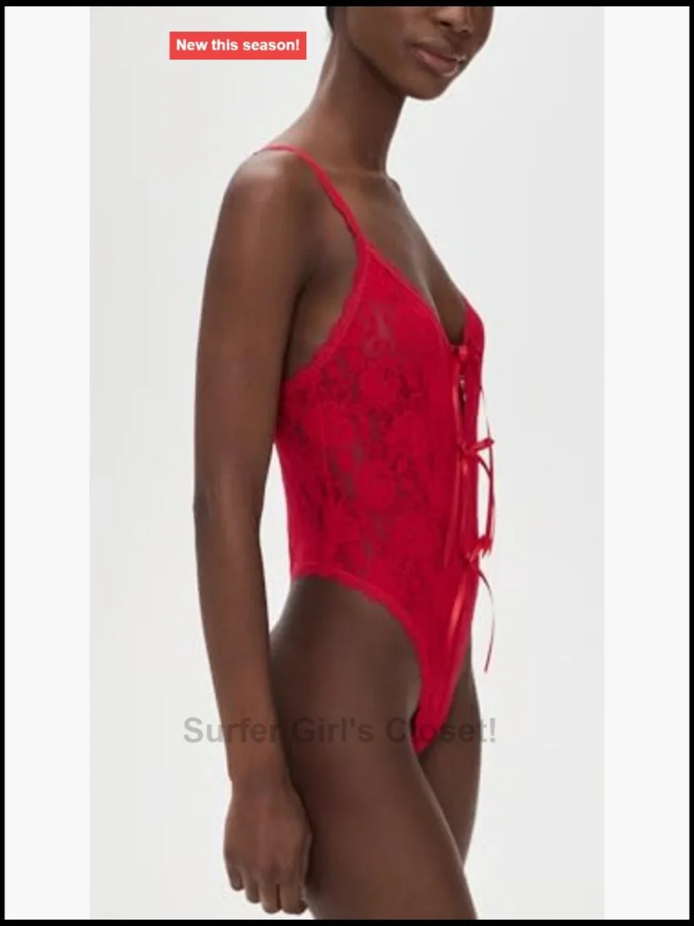 Lace Crotchless Teddy with Adjustable Straps